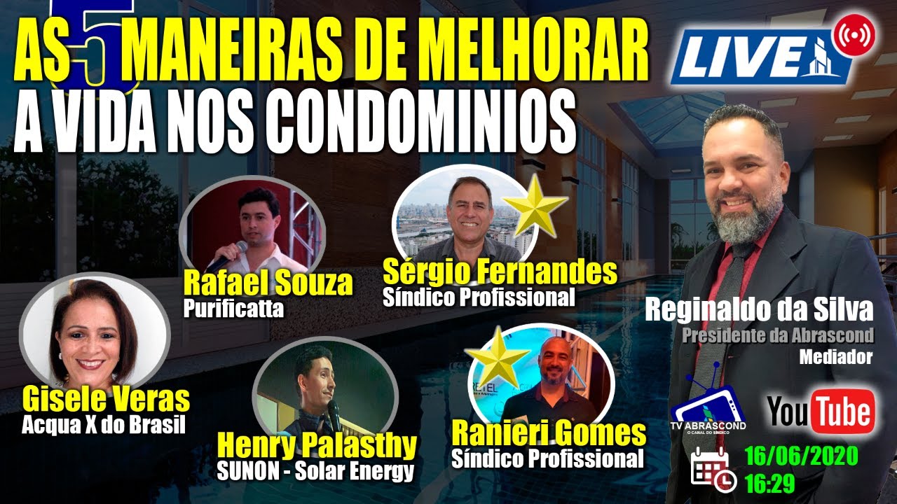 TV ABRASCOND LIVE – As 5 Maneiras de Melhorar a Vida nos Condomínios