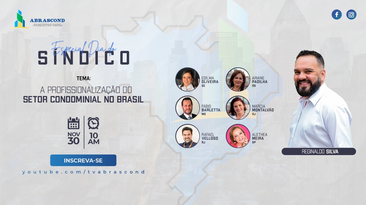 L I V E – Especial Dia do Síndico – A Profissionalização do Setor Condominial no Brasil