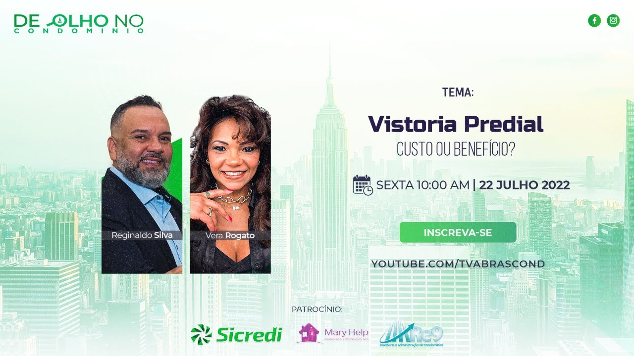 LIVE | Programa De Olho no Condomínio – Vistoria Predial “Custo ou Benefício?”